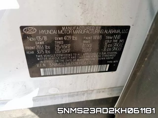 5NMS23AD2KH061181 фото 2