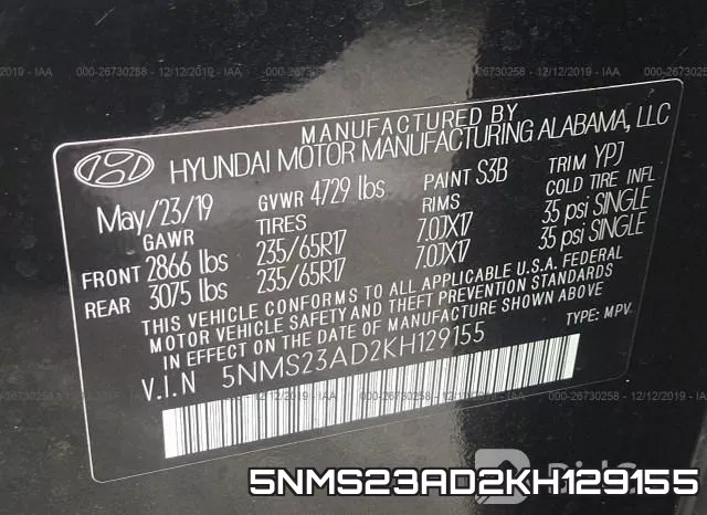 5NMS23AD2KH129155 фото 10