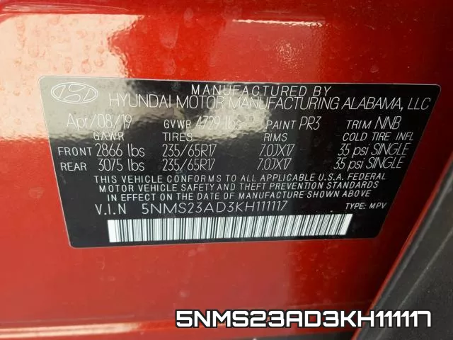 5NMS23AD3KH111117 фото 2