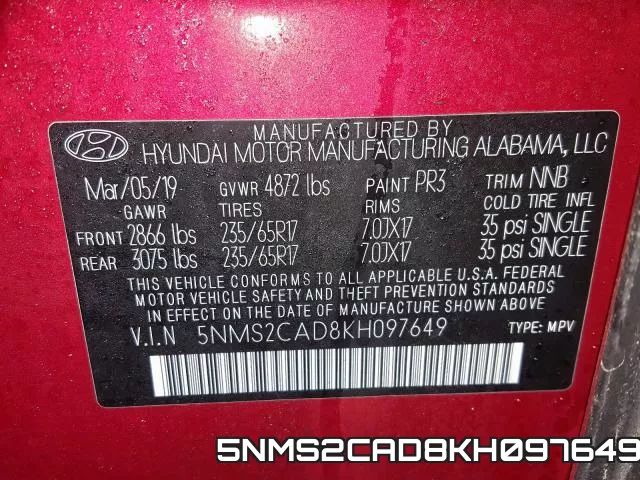 5NMS2CAD8KH097649 фото 2