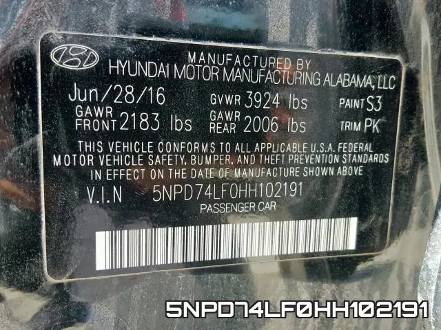5NPD74LF0HH102191 фото 2