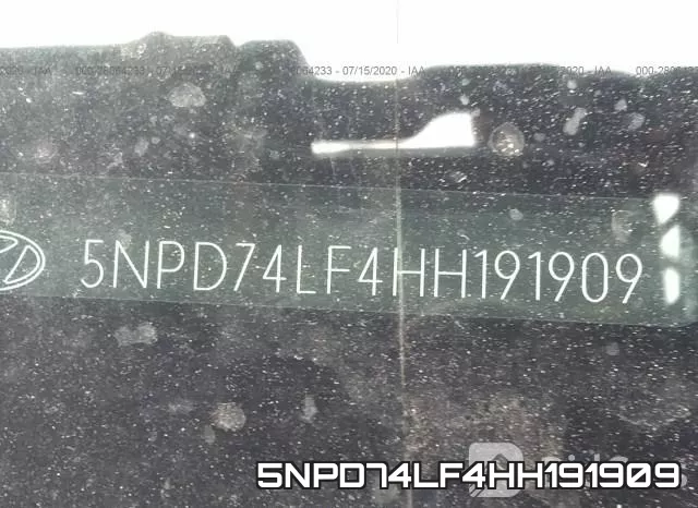 5NPD74LF4HH191909 фото 10