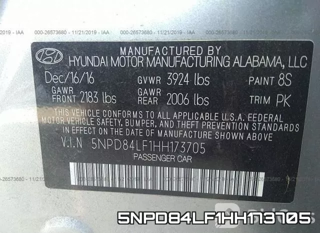5NPD84LF1HH173705 фото 9