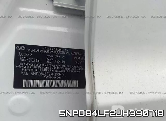 5NPD84LF2JH390718 фото 9