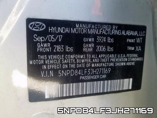5NPD84LF3JH271169 фото 2