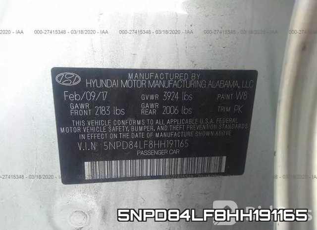 5NPD84LF8HH191165 фото 10