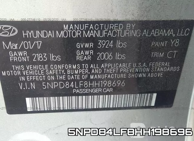 5NPD84LF8HH198696 фото 10