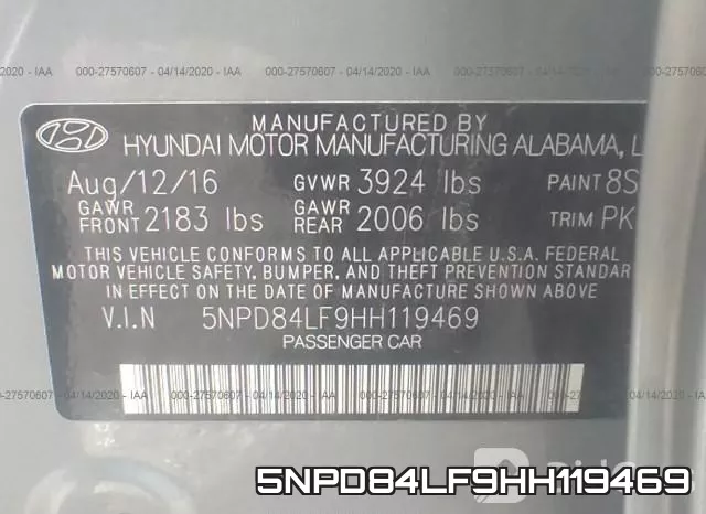 5NPD84LF9HH119469 фото 10
