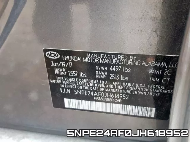 5NPE24AF0JH618952 фото 2