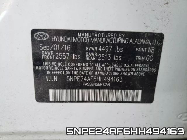 5NPE24AF6HH494163 фото 2