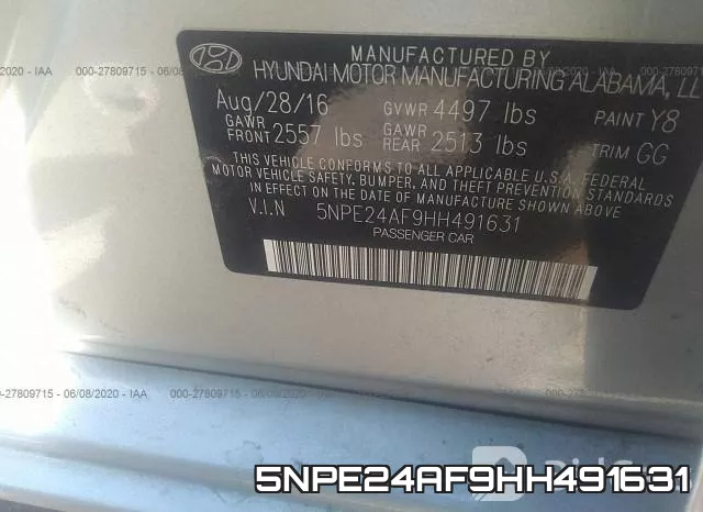 5NPE24AF9HH491631 фото 10