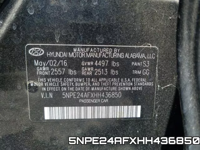 5NPE24AFXHH436850 фото 2