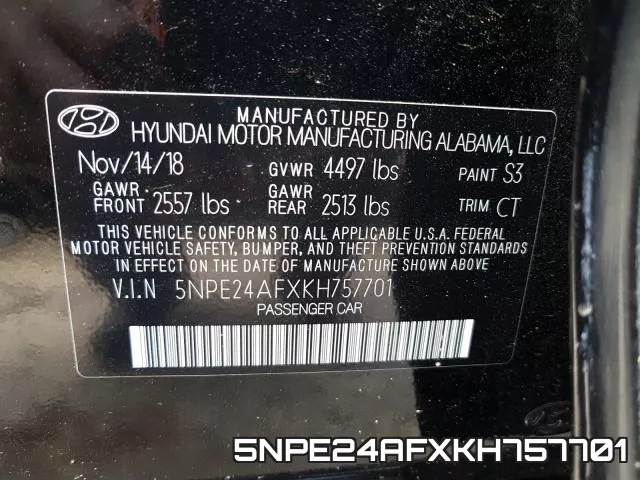 5NPE24AFXKH757701 фото 2