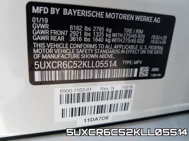 5UXCR6C52KLL05514 фото 2