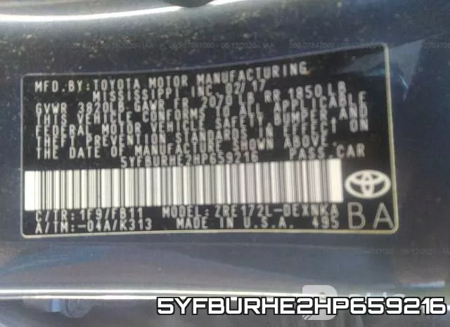 5YFBURHE2HP659216 фото 10