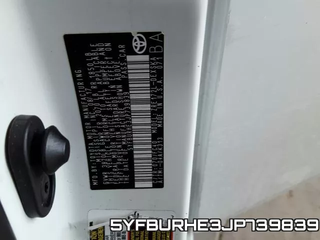 5YFBURHE3JP739839 фото 2