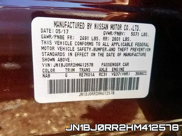JN1BJ0RR2HM412578 фото 2