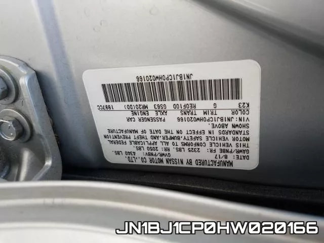 JN1BJ1CP0HW020166 фото 2