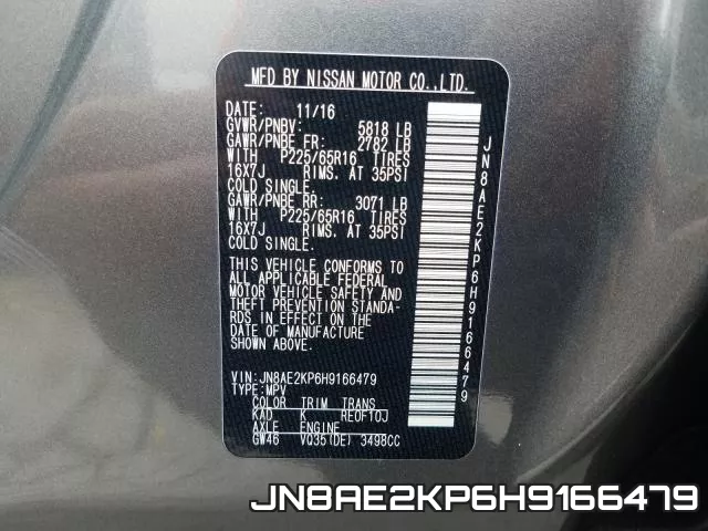 JN8AE2KP6H9166479 фото 2