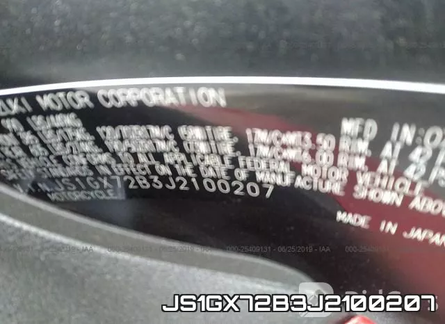 JS1GX72B3J2100207 фото 2