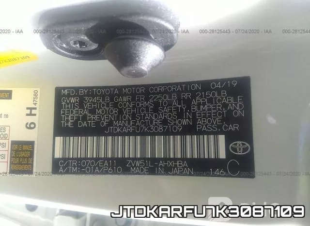 JTDKARFU7K3087109 фото 10