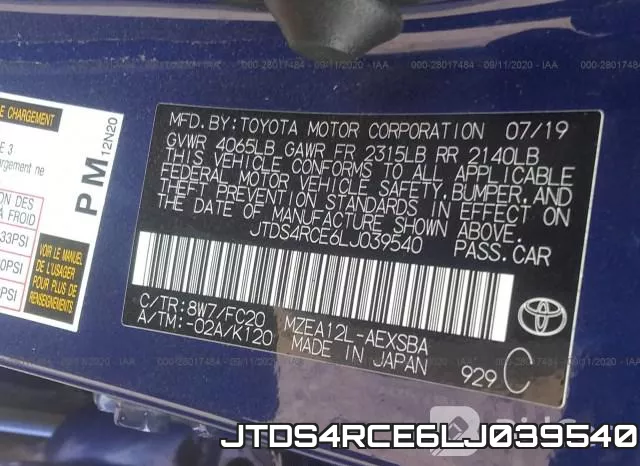 JTDS4RCE6LJ039540 фото 9