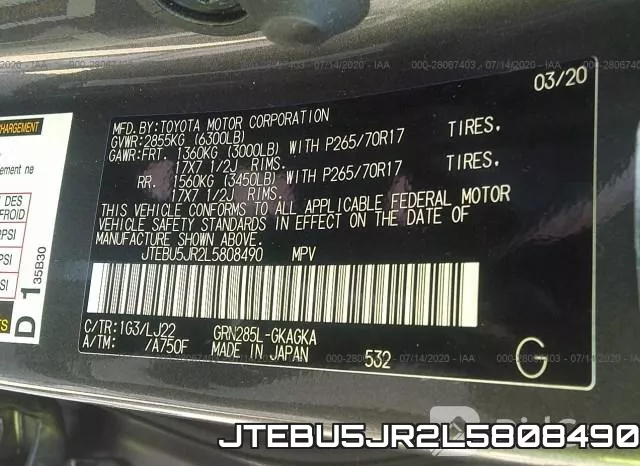JTEBU5JR2L5808490 фото 10