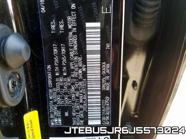 JTEBU5JR6J5573024 фото 2