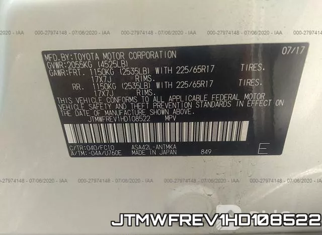 JTMWFREV1HD108522 фото 10