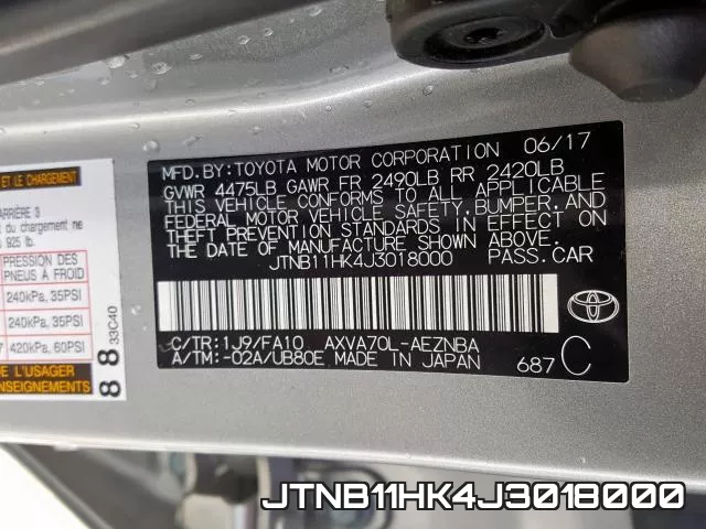 JTNB11HK4J3018000 фото 2