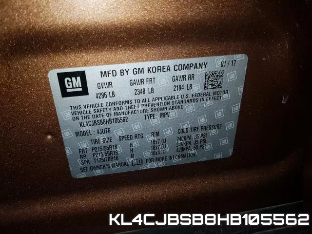 KL4CJBSB8HB105562 фото 2