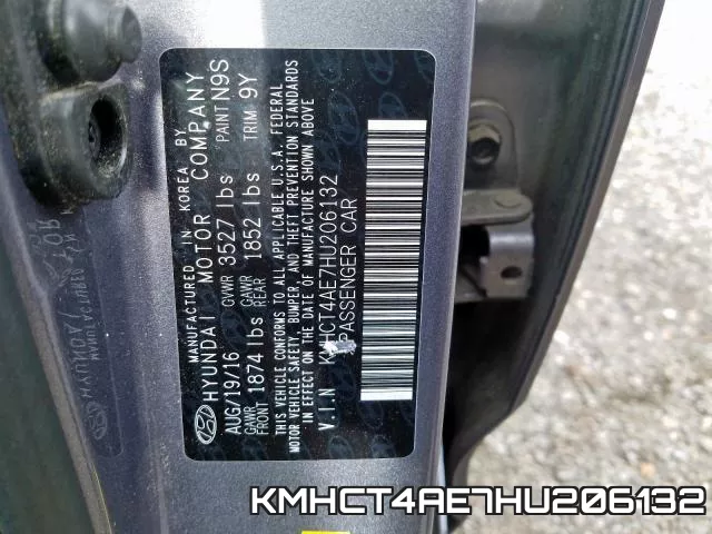 KMHCT4AE7HU206132 фото 2