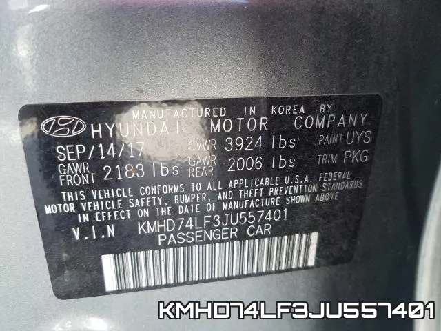 KMHD74LF3JU557401 фото 2