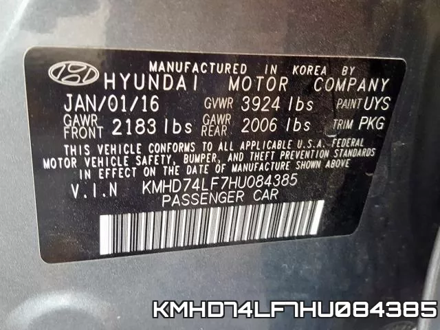 KMHD74LF7HU084385 фото 2
