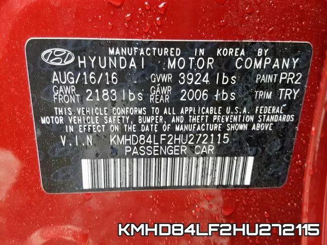 KMHD84LF2HU272115 фото 2
