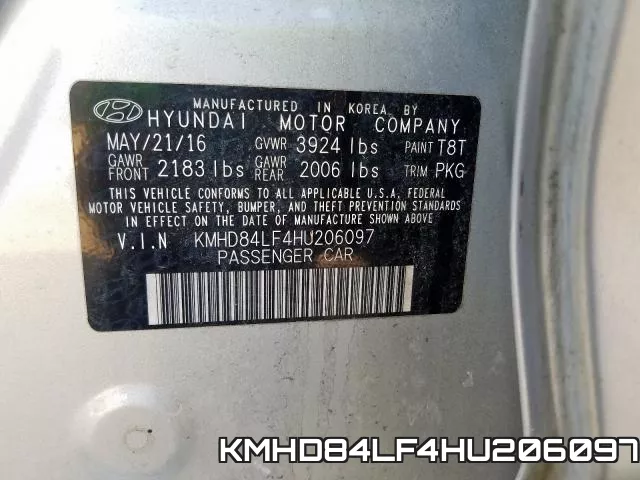 KMHD84LF4HU206097 фото 2
