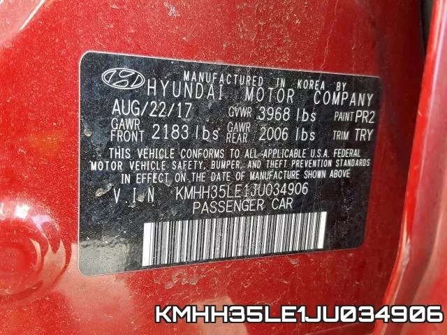 KMHH35LE1JU034906 фото 2