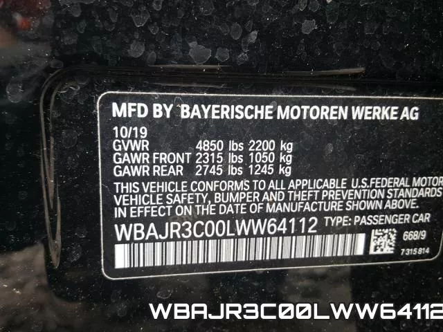 WBAJR3C00LWW64112 фото 2