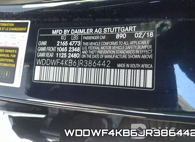 WDDWF4KB6JR386442 фото 10