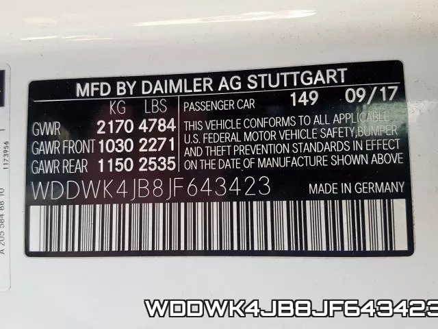 WDDWK4JB8JF643423 фото 2