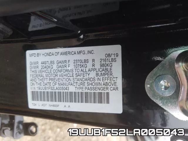 19UUB1F52LA005043 фото 2