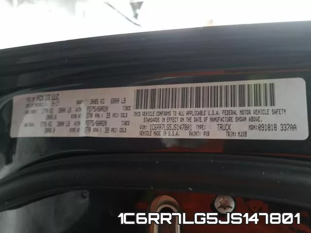 1C6RR7LG5JS147801 фото 2