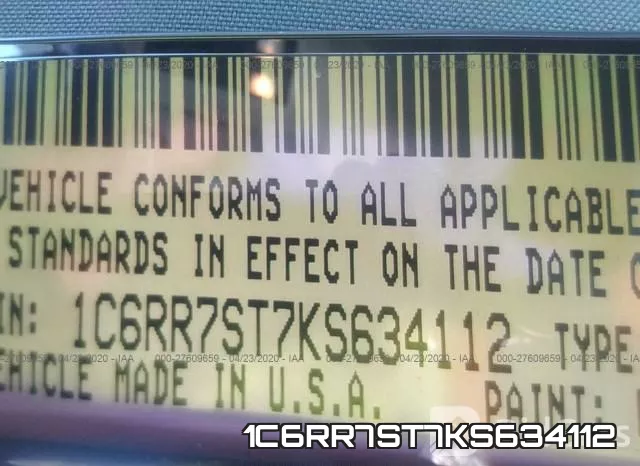 1C6RR7ST7KS634112 фото 10