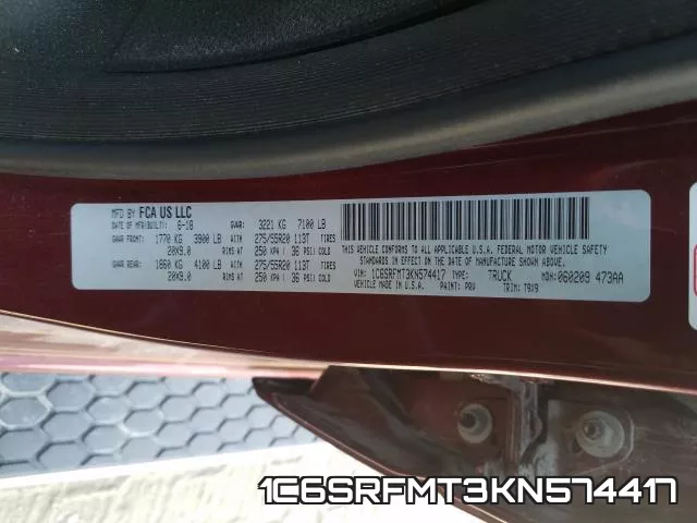 1C6SRFMT3KN574417 фото 2