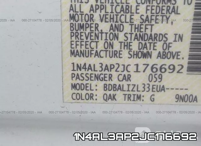 1N4AL3AP2JC176692 фото 10