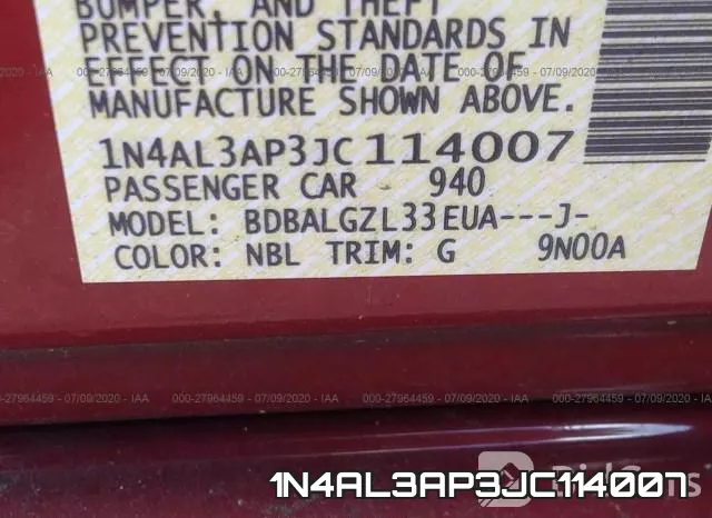 1N4AL3AP3JC114007 фото 10