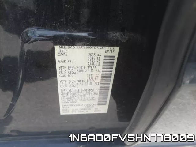1N6AD0FV5HN778009 фото 2