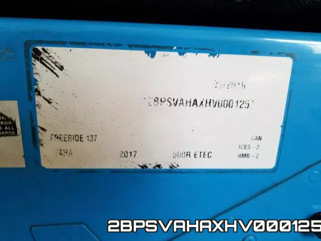 2BPSVAHAXHV000125 фото 2