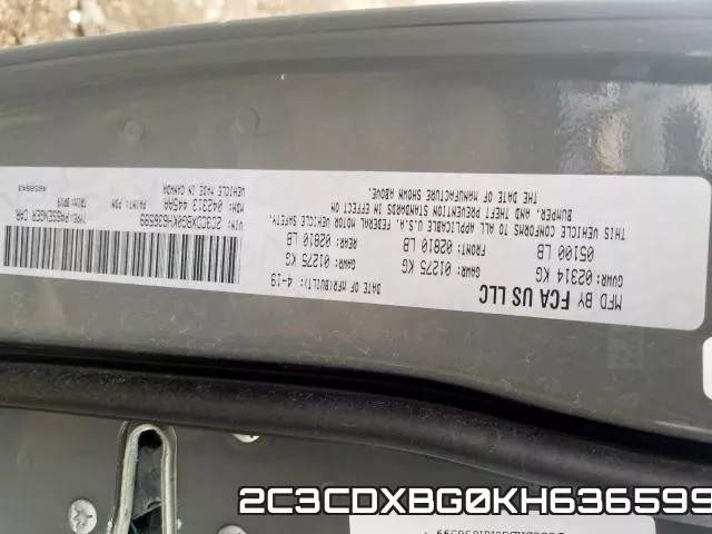 2C3CDXBG0KH636599 фото 2