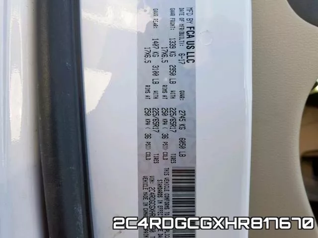 2C4RDGCGXHR817670 фото 2